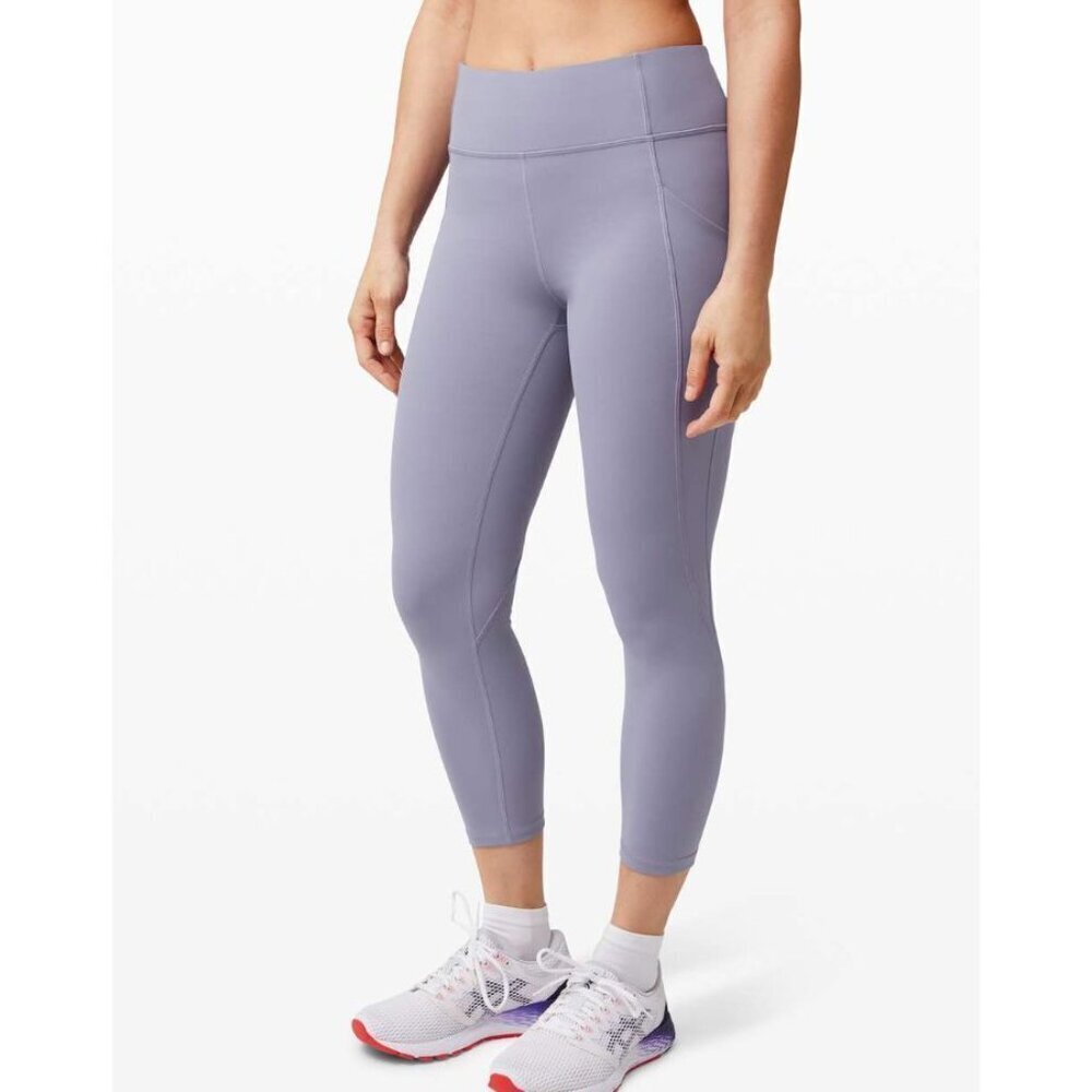 Lululemon Time To Sweat Crop 23" Peri Purple Size 8 Luxtreme